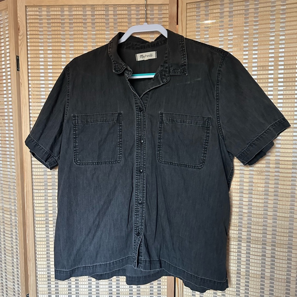 Madewell Women’s Charcoal Chambray Button Down Shirt